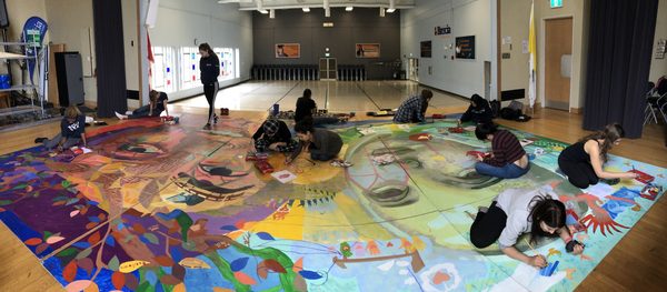 Community engagement. Students, Brescia Centennial Portraiture