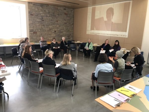Community engagement. The board of directors painting, Brescia Centennial Portraiture